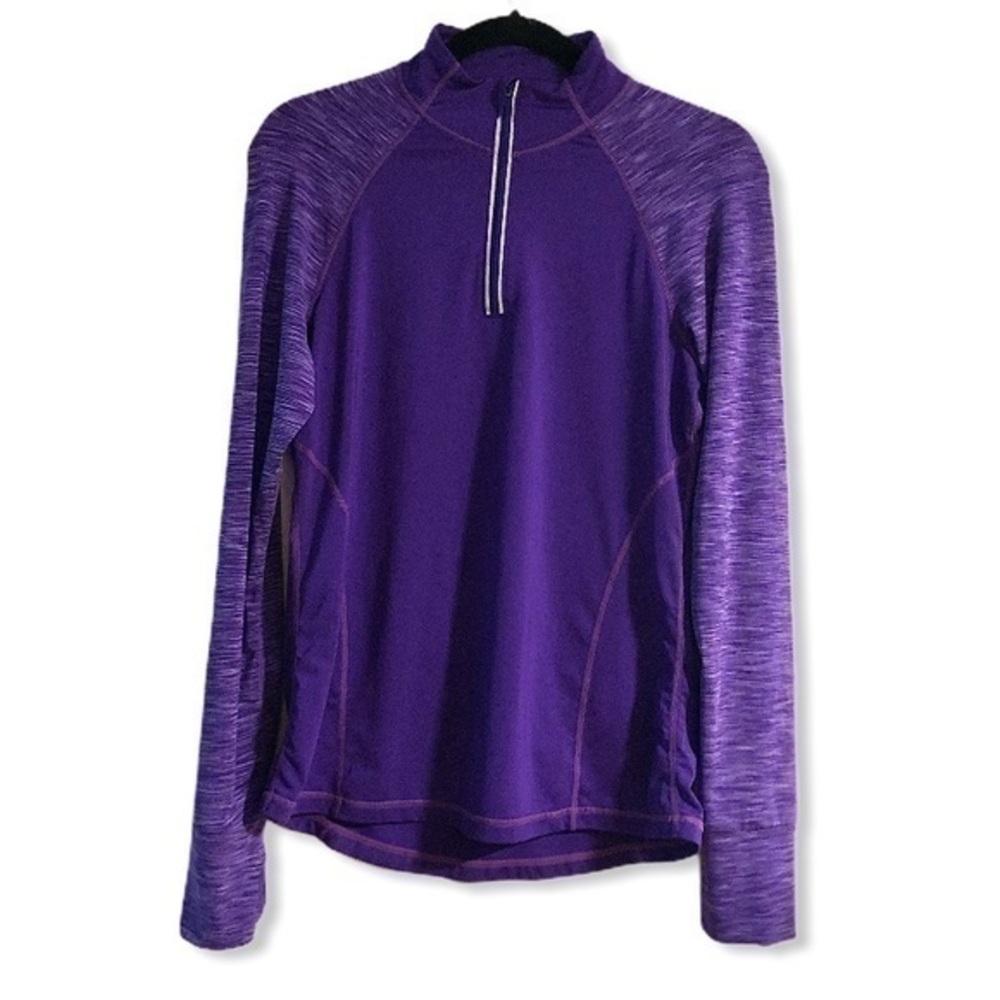 Ideology purple long sleeve workout shirt